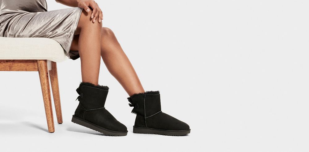 Ugg Mini Boots Canada - Ugg Women's Mini Bailey Bow Ii Black